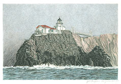 Point Bonita lighthouse artwork